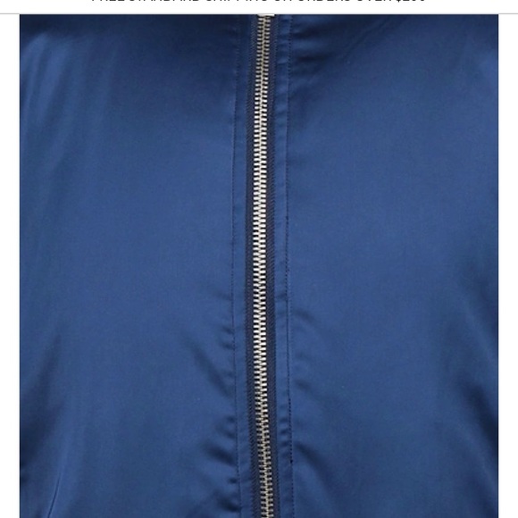 Dark blue stampd bomber jacket - Picture 5 of 5